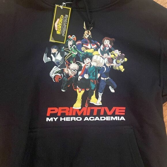 NWT My Hero Academy,Primitive sweatshirt black pocket in the front, comfy -small - Picture 3 of 11